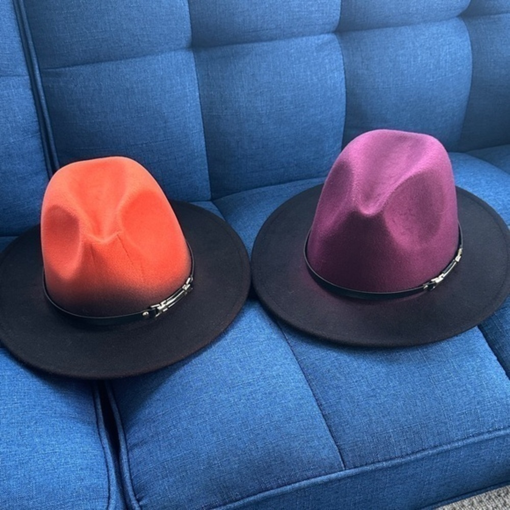 Orange and Purple Fedora Hats-Sold INDIVIDUALLY!!